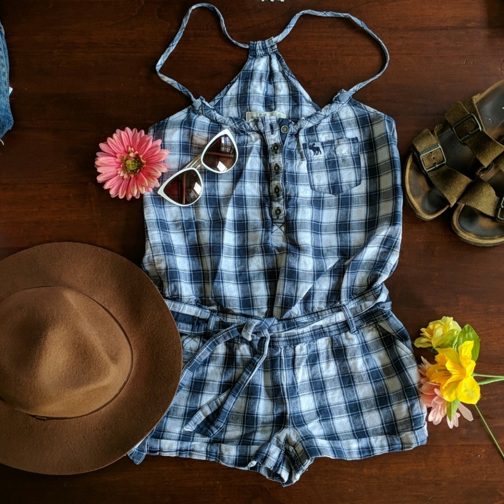 Plaid rustic chic romper